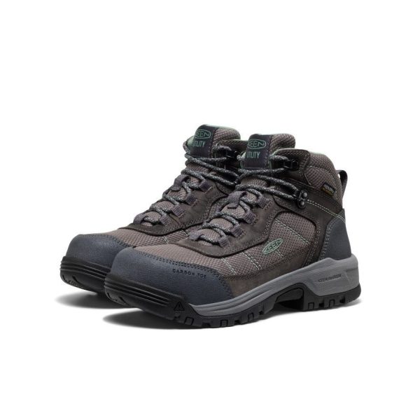 Women's Skokie Waterproof Work Boot (Carbon Toe)  |  Magnet/Black