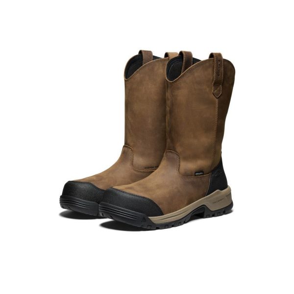 Men's Evanston Pull-On Waterproof Boot (Carbon Toe)  |  Bison/Black