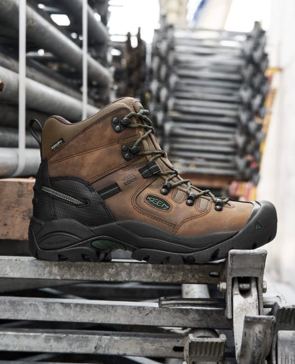 Men's Pittsburgh Energy 6 Waterproof Boot (Carbon Toe) | Bison/Black