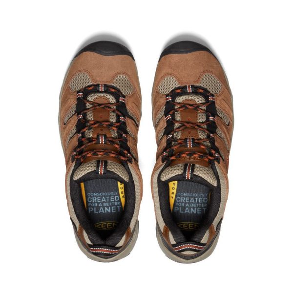 Men's Headout Waterproof Hiking Shoe | Bison/Fossil Orange